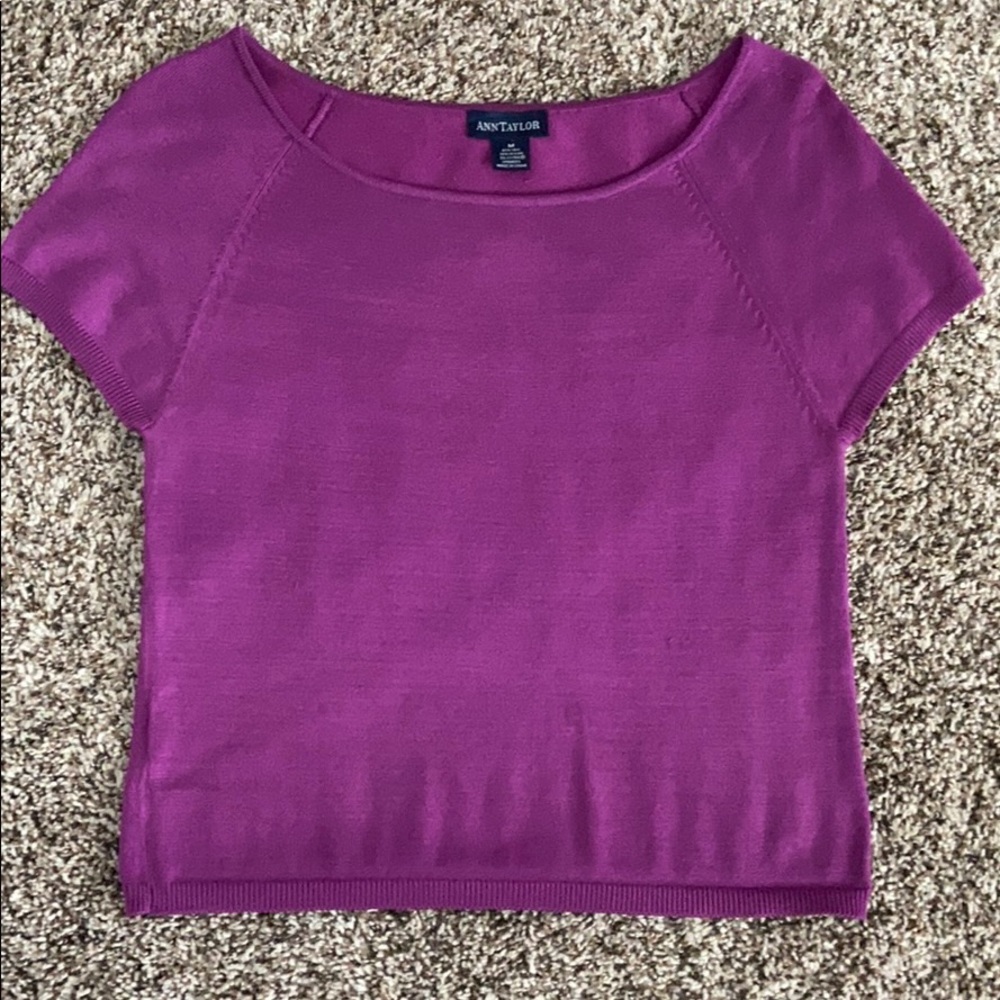 Ann Taylor silk/nylon/Lycra orchid color top